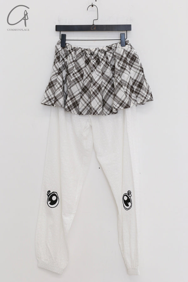 VeniceW Skirt Track Pants Collection VCW-SPNJ-MTB Charcoal/White SPNJ